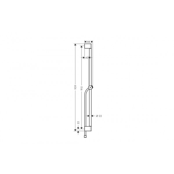 Душова штанга Hansgrohe Pulsify S 90 см зі шлангом 160 см, хром (24401000)
