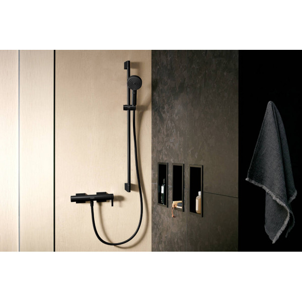 Душевая штанга Hansgrohe Pulsify S 90 см с шлангом 160 см, черный матовый (24401670)