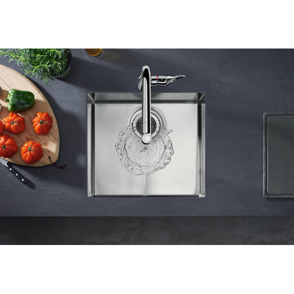 Кухонна мийка Hansgrohe S719-U500 під стільницю 550х450 сталь (43427800), нержавіюча сталь