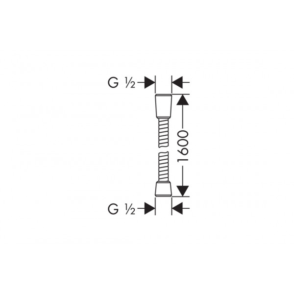 Шланг для душа Hansgrohe Sensoflex 1,6 м, хром (28136000)