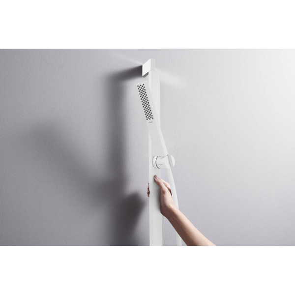 Душевая штанга Hansgrohe Unica E Puro 65 см с шлангом 160 см, белый матовый (24404700)