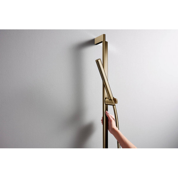 Душевая штанга Hansgrohe Unica S Puro 65 см со шлангом 160 см, бронза шлифованная (24402140)