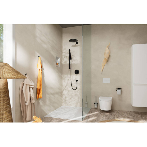 Душевая штанга Hansgrohe Unica S Puro 90 см со шлангом 160 см, черный матовый (24405670)