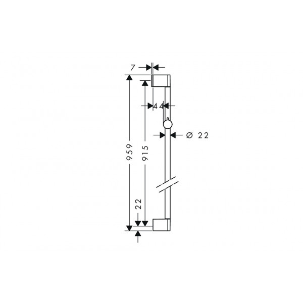 Душова штанга Hansgrohe Unica Сroma 90 см, хром (26506000)