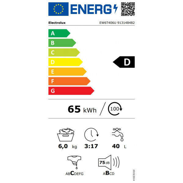 Стиральная машина с вертикальной загрузкой Electrolux EW6T406U