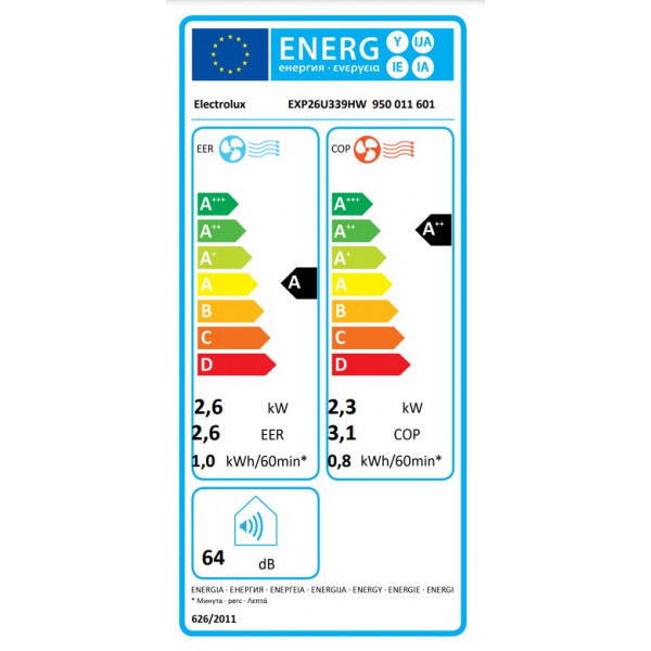 Мобильный кондиционер Electrolux Comfort 600 EXP26U339HW