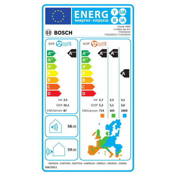 Кондиционер Bosch Climate 7000i 7733703124