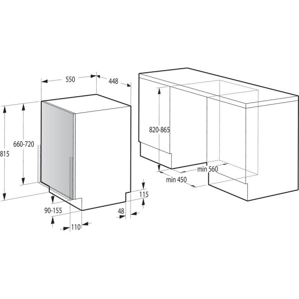 Встраиваемая посудомоечная машина Gorenje GV520E15