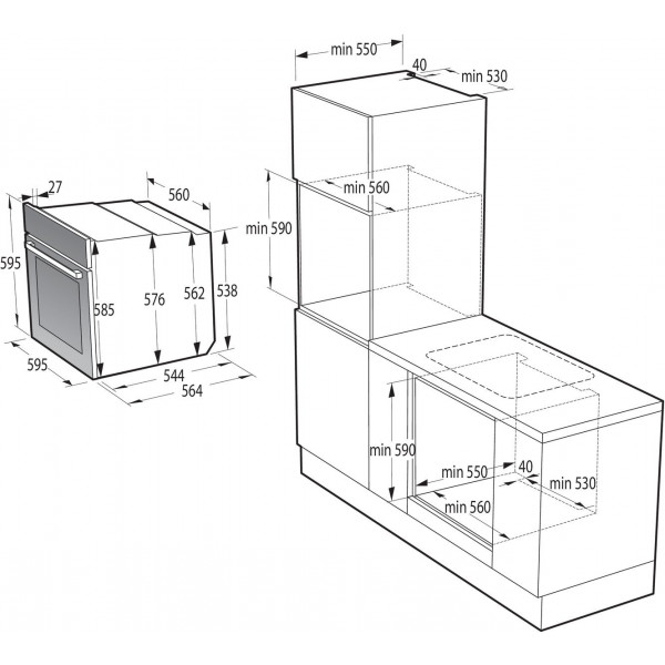 Электрический духовой шкаф Gorenje SET_BO6737E02X_ECT41SC