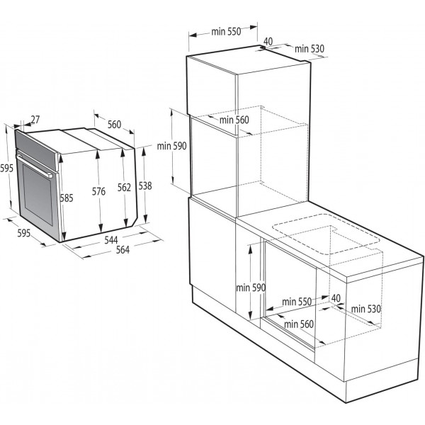 Электрический духовой шкаф Gorenje BO6737E02BG