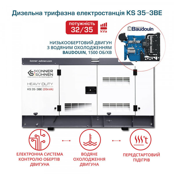 Дизельний генератор Дизельний генератор Könner & Söhnen KS 35-3BE