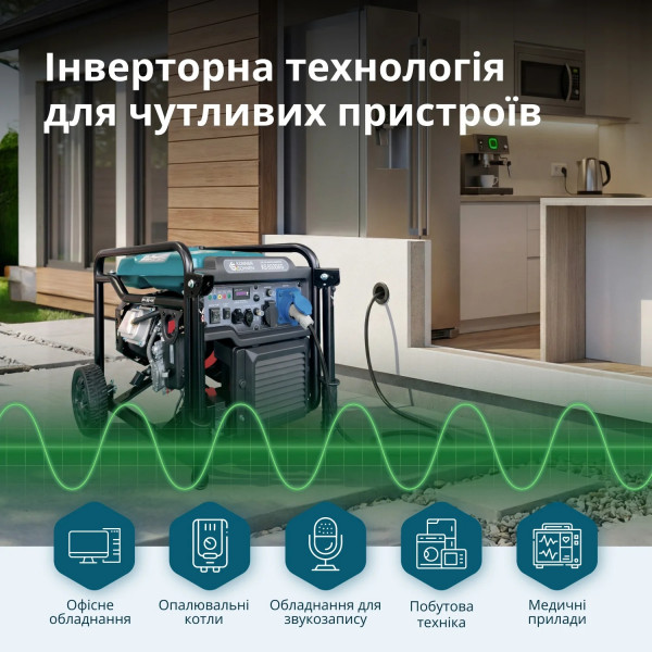 Комбинированный генератор Газобензиновый инверторный генератор Könner & Söhnen KS 6500iEG