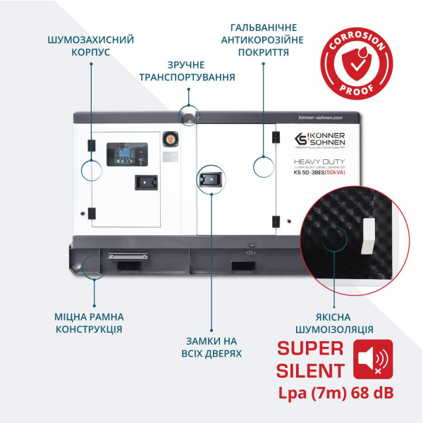 Дизельний генератор Дизельний генератор Könner & Söhnen KS 50-3BES