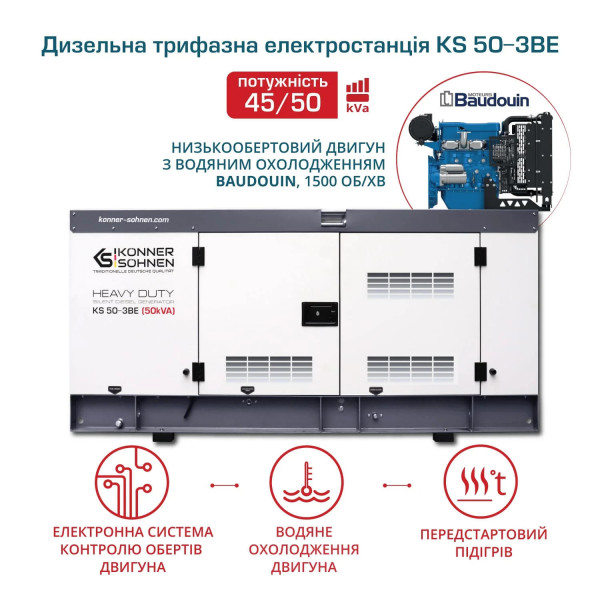 Дизельний генератор Дизельний генератор Könner & Söhnen KS 50-3BE