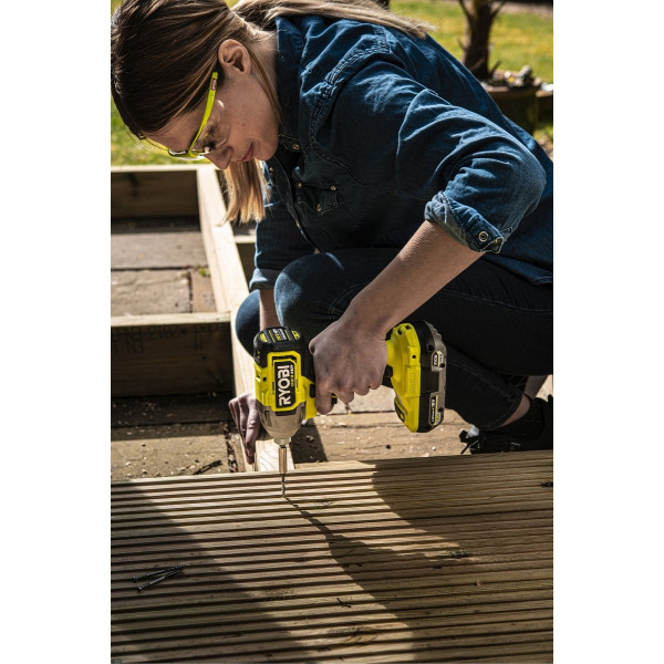 Шуруповерт Аккумуляторный ударный винтоверт Ryobi ONE+ HP RID18X-0