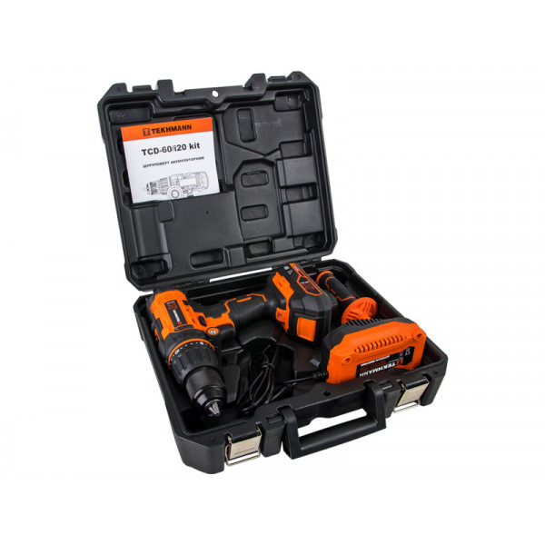 Шуруповерт Аккумуляторный ударная дрель-шуруповерт Tekhmann TCD-60/i20 kit