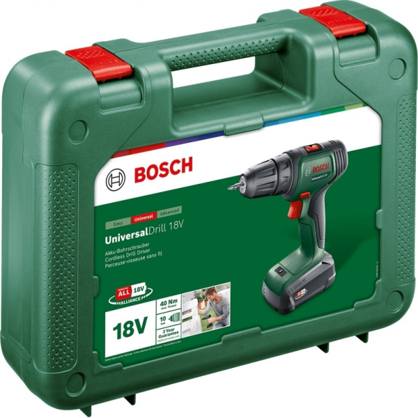 Шуруповерт Аккумуляторный дрель-шуруповерт Bosch UniversalDrill 18V