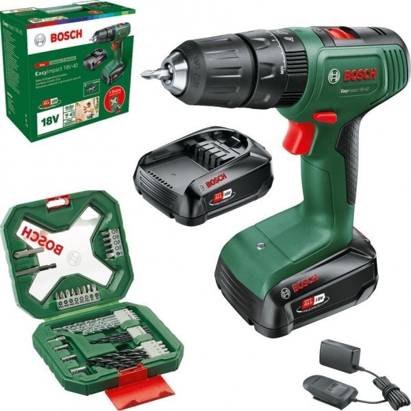 Шуруповерт Набір акумуляторного інструменту Bosch EasyImpact 18V-40