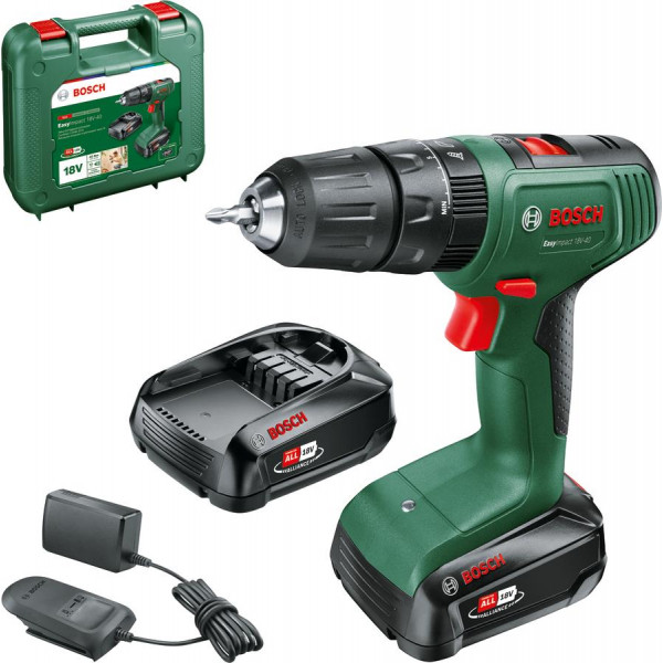 Шуруповерт Аккумуляторный ударная дрель-шуруповерт Bosch EasyImpact 18V-40