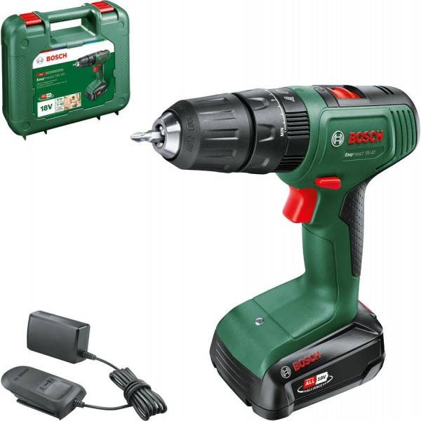Шуруповерт Аккумуляторный ударная дрель-шуруповерт Bosch EasyImpact 18V-40