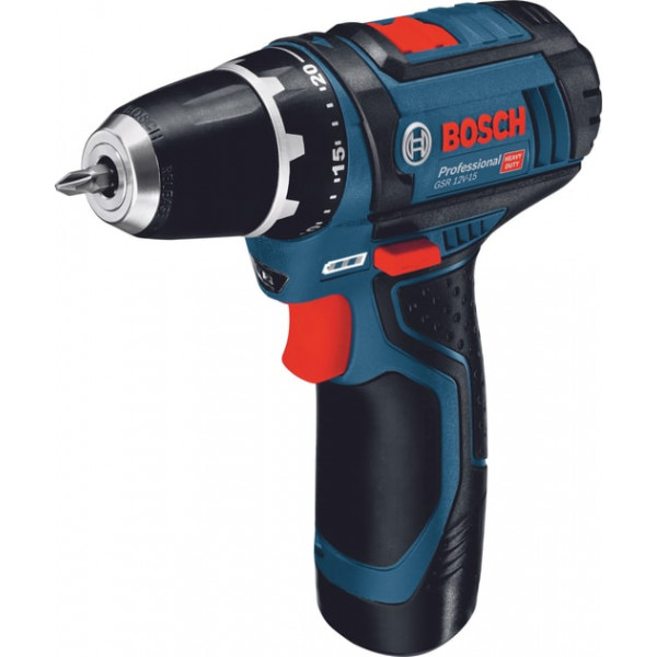Шуруповерт Набор аккумуляторного инструмента Bosch Professional GSR 12V-15 2х2А·год