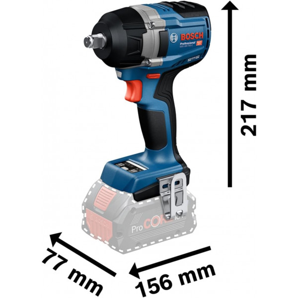 Шуруповерт Аккумуляторный ударный гайковерт Bosch Professional GDS 18V-750C