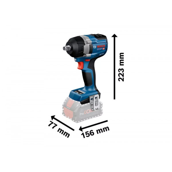 Шуруповерт Аккумуляторный ударный гайковерт Bosch Professional GDS 18V-750C