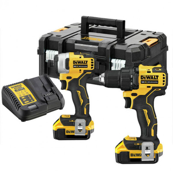Шуруповерт Набор аккумуляторного инструмента DeWALT дриль-шурупокрут DCD709 шурупокрут ударний DCF809 акб 2х4А·год ЗП кейс