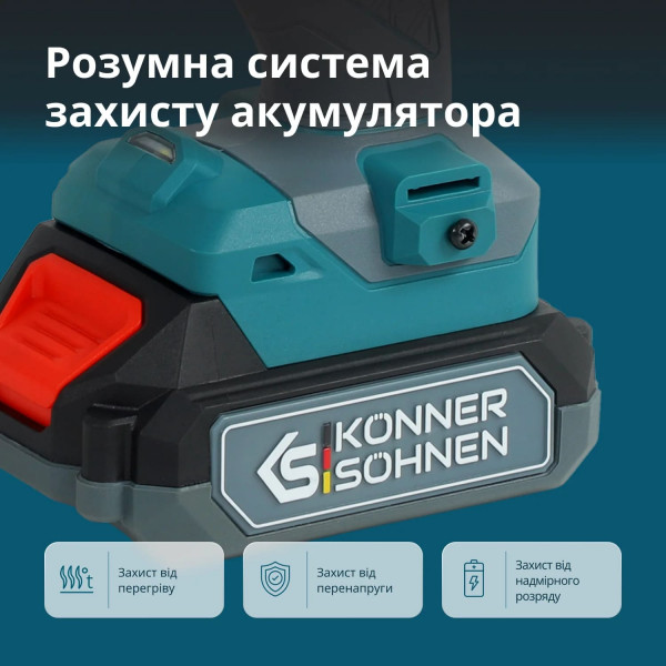 Шуруповерт Набор аккумуляторного инструмента Könner & Söhnen KS ID20V-60 KIT 74