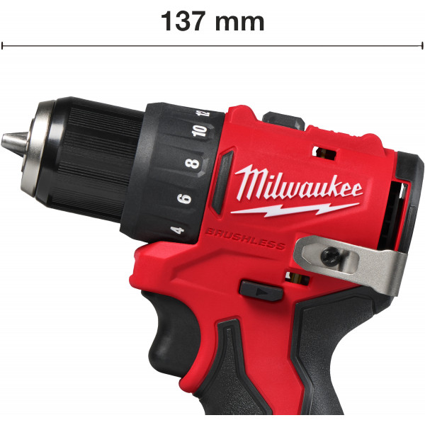 Шуруповерт Аккумуляторный дрель-шуруповерт Milwaukee M12 BLDDRC-201BRF