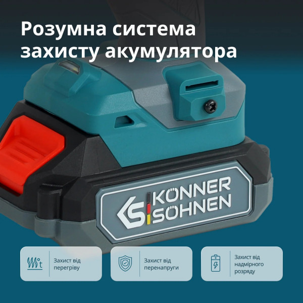 Шуруповерт Набор аккумуляторного инструмента Könner & Söhnen KS ID20V-60 KIT 74 PLUS