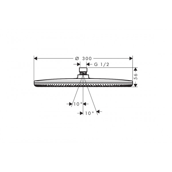 Верхній душ Hansgrohe Raindance Alive S 300 1jet чорний хром (24520340)