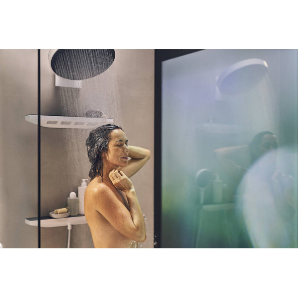 Верхній душ Hansgrohe Боковий душ - поличка Rainfinity 500 1jet білий (26243700)