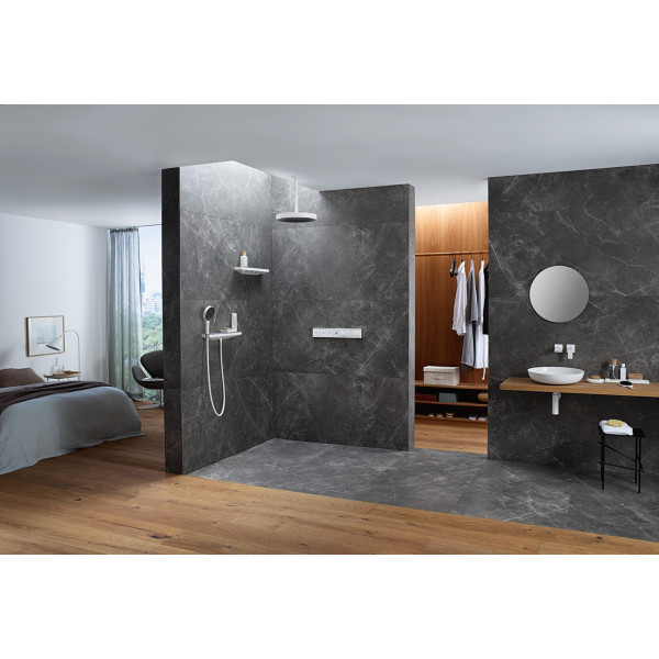 Верхній душ Hansgrohe Боковий душ - поличка Rainfinity 500 1jet білий (26243700)