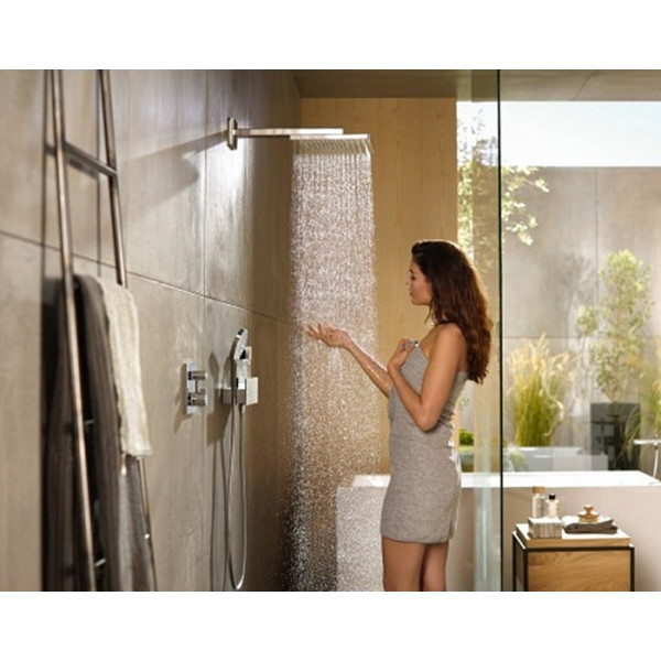 Верхний душ Hansgrohe Raindance Select E 300 1jet Air с держателем 390 мм EcoSmart 9 л/мин хром (26239000)
