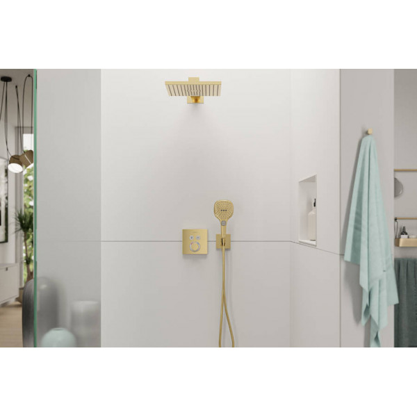 Верхній душ Hansgrohe Raindance Select E 300 1jet Air з тримачем 390 мм золотий (26238990)