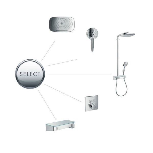 Верхній душ Hansgrohe Raindance Select E 300 3jet з тримачем хром (26468000)