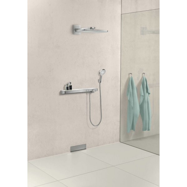 Верхний душ Hansgrohe Rainmaker Select 460 1jet с держателем для стены Black/ хром/черный (24003600)