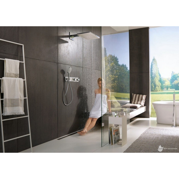 Верхний душ Hansgrohe Rainmaker Select 460 2jet с держателем хром/белый (24005400)