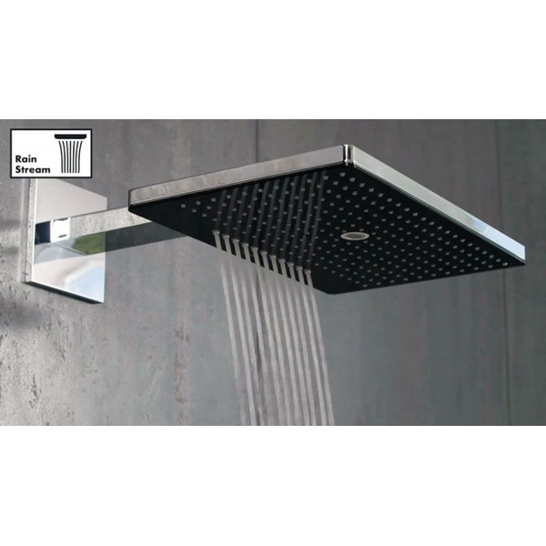 Верхній душ Hansgrohe Rainmaker Select 466х300 3jet з настінним кронштейном хром/білий (24007400)