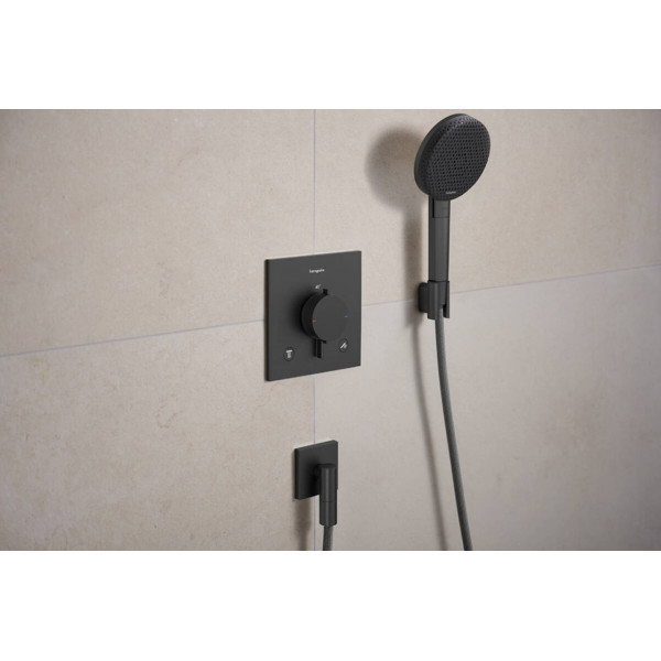 Шлангове під'єднання FixFit Fine E, Brushed Black Chrome (28883340)