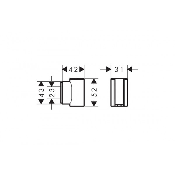 Держатель для душа Porter Fine, Chrome (28885000)