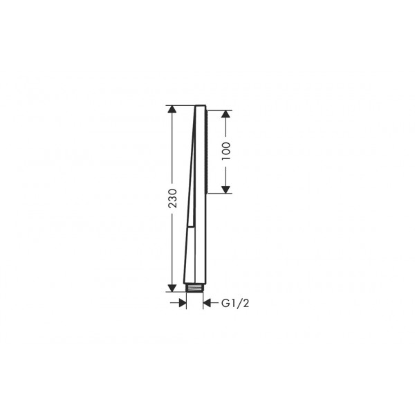 Ручной душ Pulsify E 100 1jet EcoSmart Brushed Black Chrome (24320340)