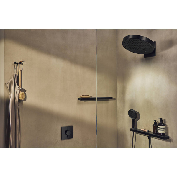 Шлангове під'єднання Porter 500 Rainfinity з поличкою L, Matt Black (26843670)