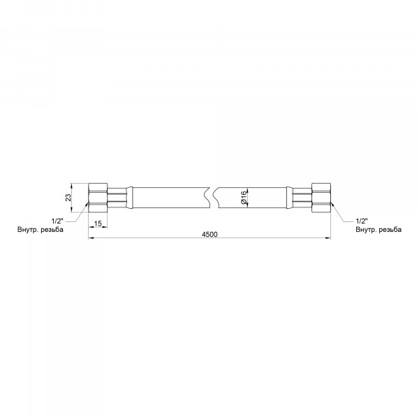 Шланг для газа Thermo Alliance Standart черный 1/2" ВВ 400 см SD91G400