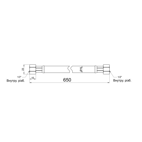 Шланг для газа Thermo Alliance Standart белый 1/2" ВВ 60 см SD90G60