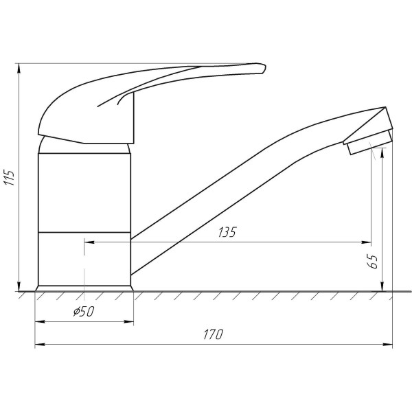 Змішувач для умивальника EcoMix ENERGO E-GEZ-103M-WH