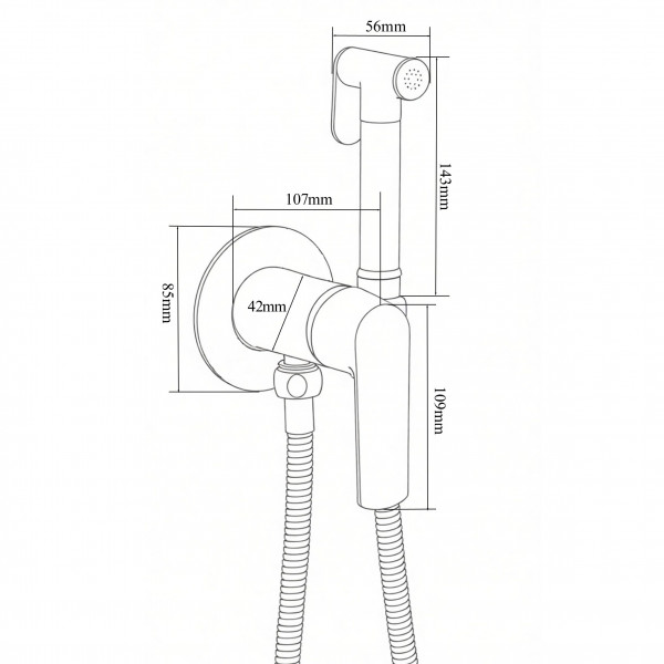 Змішувач гігієнічний Globus Lux Laguna GLA-0-106MIX