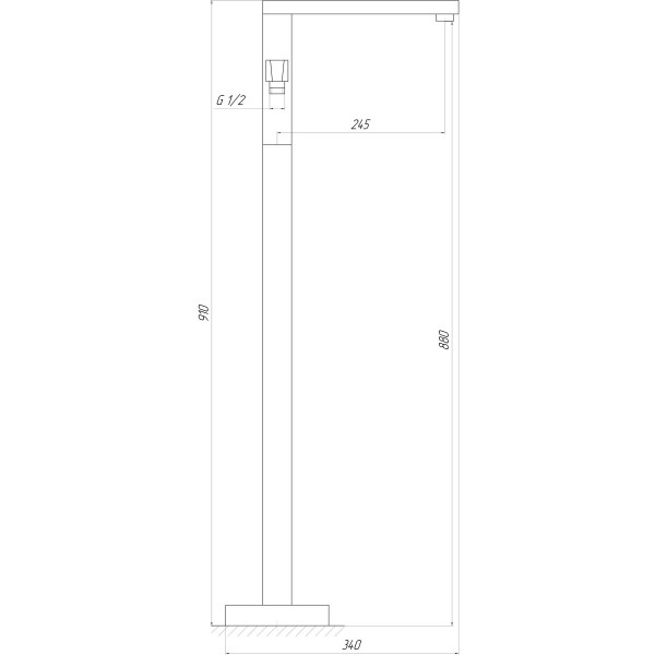 Смеситель для ванны TOPAZ LEXI TL 21113-H57-BL