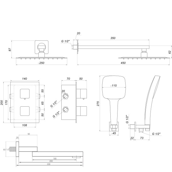 Душова система Globus Lux GLM-505N-TT-SMART
